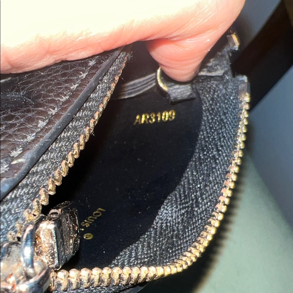 Louis Vuitton Black Textured Monogram Card HolderPouch - Picture 8 of 12